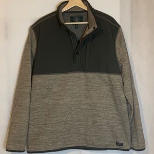 G.H. Bass & Co Men Pullover Jacket Gray Brown Top